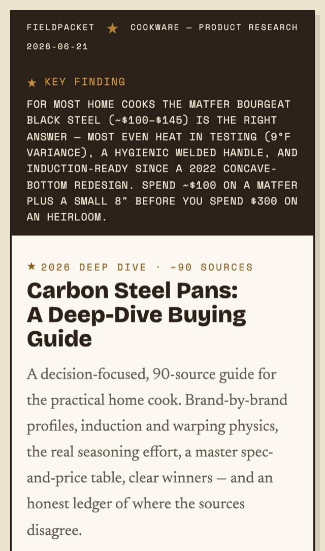 The same report rendered on a phone-width screen, remaining readable.